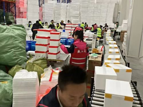 冷冻冷藏库内操作现场